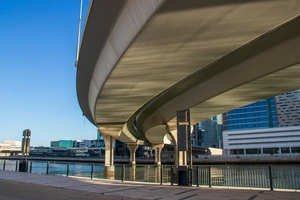 Flyover bridge in the Dubai water canal. UAE. Outdoors