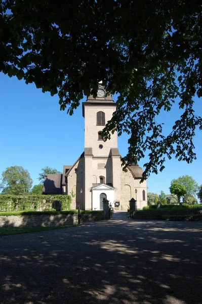 Piękny Średniowieczny Kościół Szwecji Zbudowany Wczesnym Okresie Chrześcijaństwa — Zdjęcie stockowe