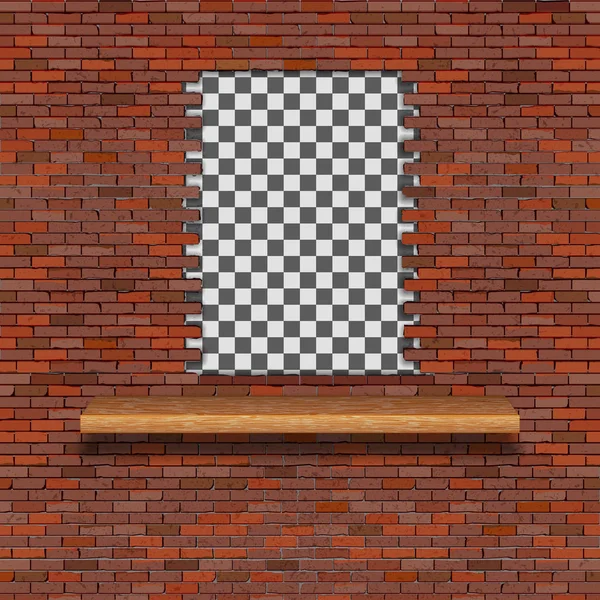 Έναν τοίχο από τούβλα με ένα διάλειμμα τρύπα — Διανυσματικό Αρχείο