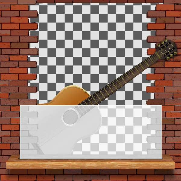 Muzikale patroon bakstenen muur — Stockvector