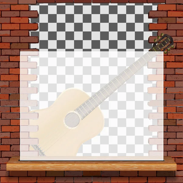Motif musical mur de briques — Image vectorielle