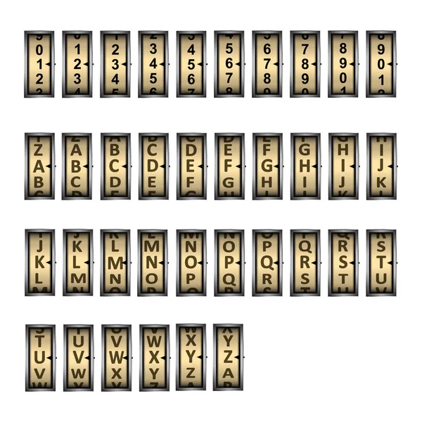 Set modern iron alphabet letters Royalty Free Vector Image