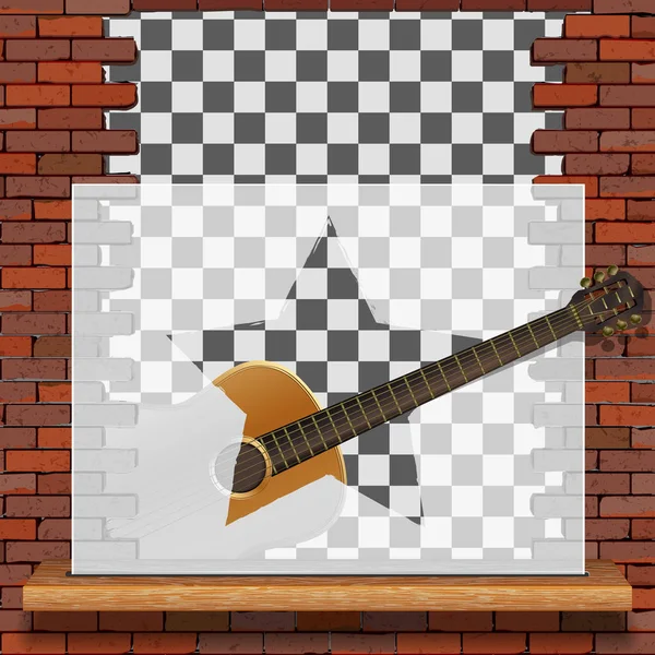 Кирпичная стена музыкального шаблона — стоковый вектор