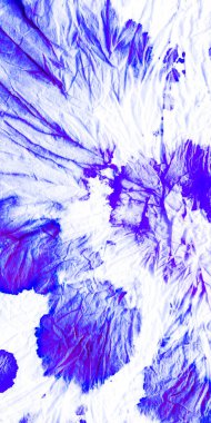 Indigo Splash boyalı kumaş. Boya fırçası. Kusursuz Su Rengi Şablonu. Modern Denim Boya Fırçası Tasarımı. Suluboya Bulutlar Renkli. Kusursuz Su Rengi Deseni.