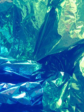 Metalik Mavi Geometrik Duvar Kağıdı. Hologram Soğuk 