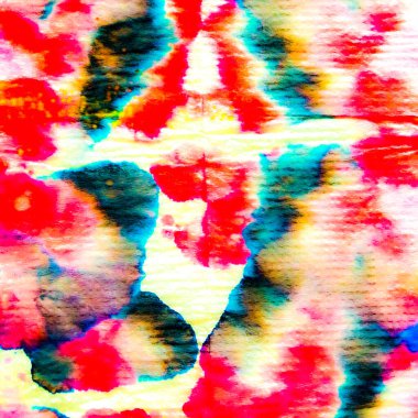 Kızılderili Katırı. Shibori çok renkli desen. Geçerli 