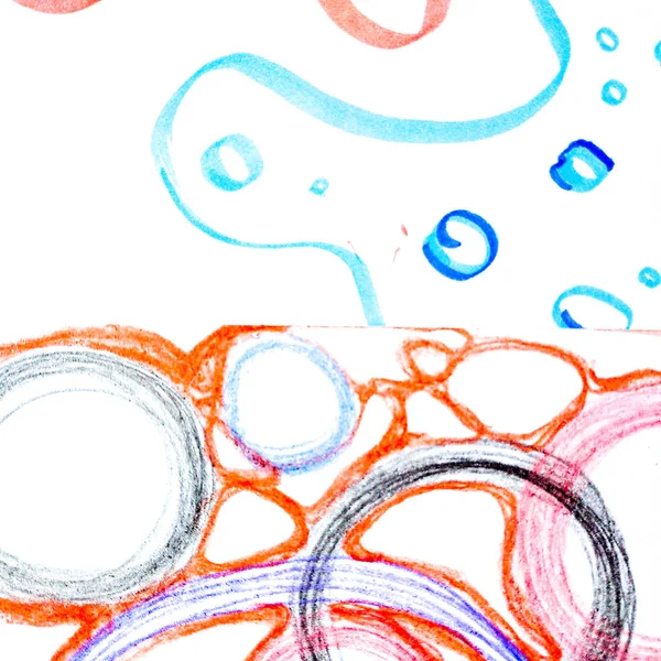 Crayon Modern mönster. Minimal krita konstverk. — Stockfoto
