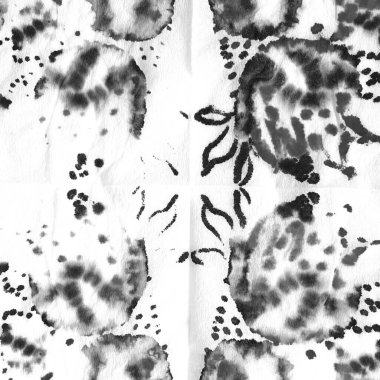 Etnik Yarıton Deseni. Gri Kirli Sanat dokusu. 