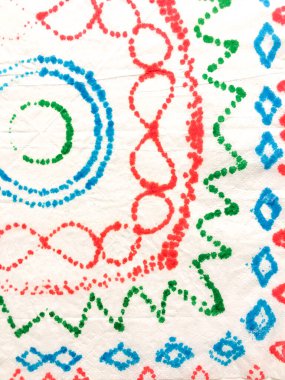 El çizimi geometrik desen. Aztek Düğünü 