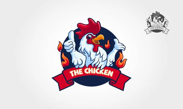 Die Illustration Des Huhn Logos Diese Logovorlage Eignet Sich Für — Stockvektor