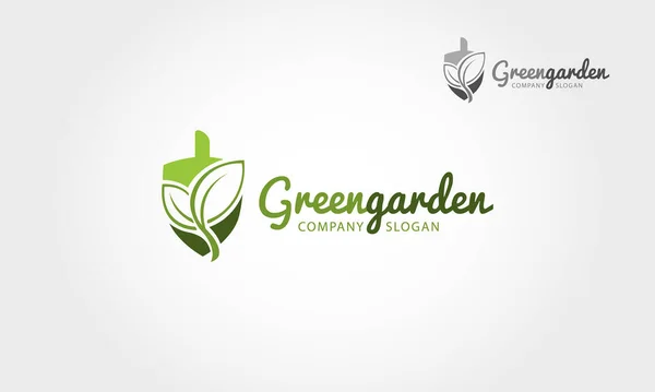 Modèle Logo Vectoriel Jardin Vert Logo Est Conçu Pour Tous — Image vectorielle