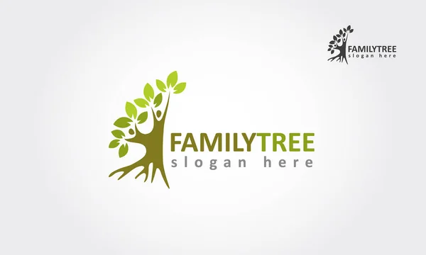 Сімейне Дерево Векторні Ілюстрації Логотипу Напівдерево Символізує Перемикач Зростання Щастя — стоковий вектор