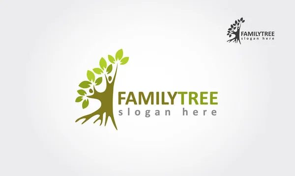 Soy Ağacı Vektörü Logosu Çizimi. Bu yarım bir ağaç, birlikteliği, büyümeyi ve mutluluğu simgeliyor..