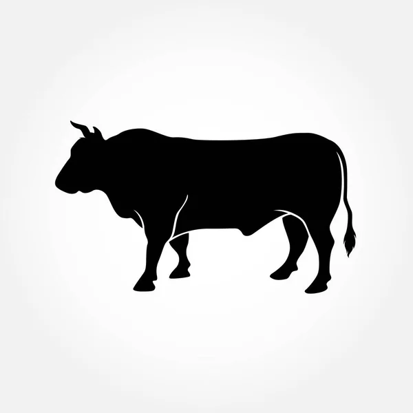 Bull Farm Silhouette Vector Illustrations — Stock Vector