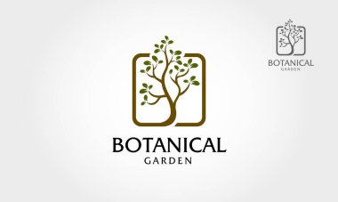 Botanik Bahçesi Logosu Çizimi. Ağaç köklerini gösteren logo kare bir düzende birbirine bağlıdır. Gücün, uzun yaşamın, özgürlüğün, doğurganlığın, umudun ve devamlılığın sembolü..