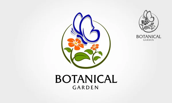 Ботанічний Сад Векторний Логотип Шаблон Логотип Призначений Будь Якої Ділової — стоковий вектор
