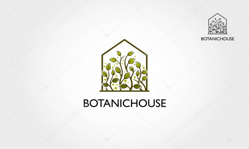 Botanic House Logo Illustration. Its a quite, serious, classy, luxury, and mature.