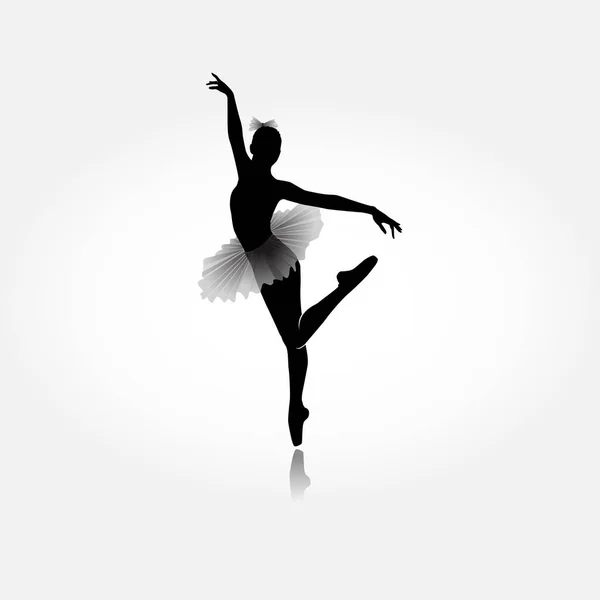 Vector Van Balletdanser Dans Meisje Ballet Silhouetten — Stockvector