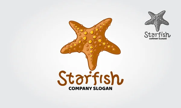 Ilustración Del Logotipo Estrella Mar Plantilla Del Logotipo Del Vector — Vector de stock