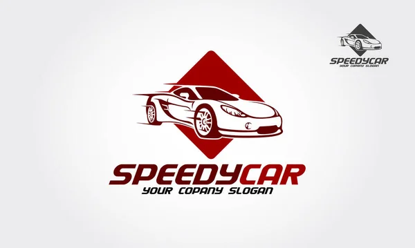 Speedy Car Vector Logo Şablonu. Bu modern, temiz ve zarif bir spor araba logosu. Logosu harika görünüyor..