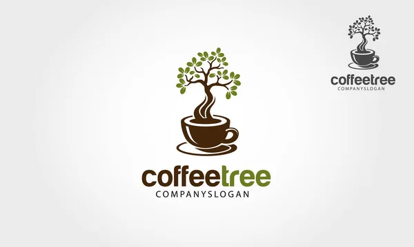 Kaffeebaum Vektor Logo Vorlage Coffee Tree Logo Design Für Kreative — Stockvektor