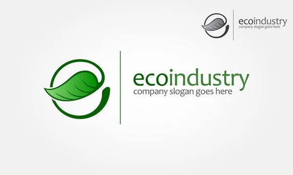 Πρότυπο Λογότυπου Φορέα Οικολογικής Βιομηχανίας Δημιουργική Αφηρημένη Εικόνα Εικονίδιο Πρότυπο — Διανυσματικό Αρχείο