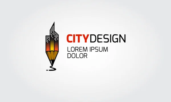 Yaratıcı Şehir Logo Şablonu. Vektör logosu illüstrasyonu.