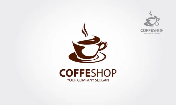 Coffee Shop Vektor Logo Ist Ein Modernes Und Attraktives Template — Stockvektor