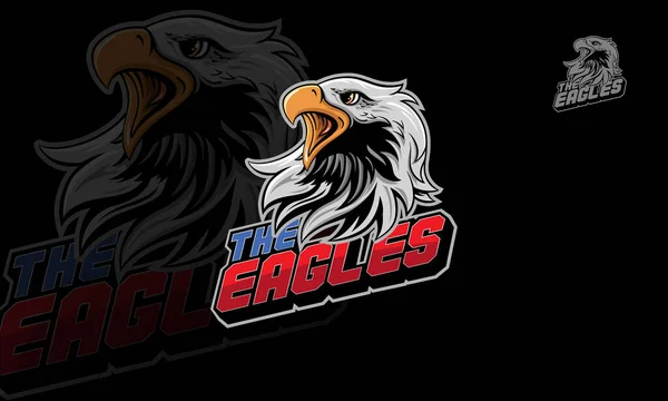 Die Eagle Vector Logo Illustration Sehr Sportlich Und Einfach Bedienen — Stockvektor