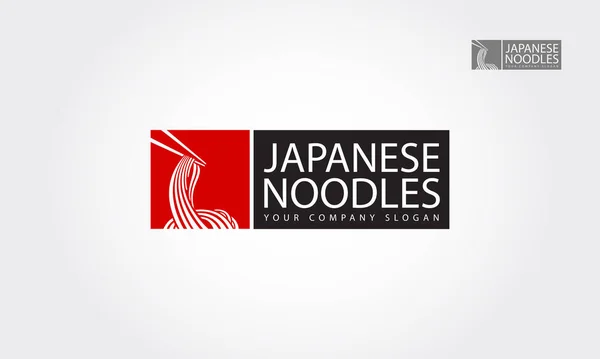 Японский Векторный Логотип Лапши Логотип Шаблон Подходит Японских Ресторанов — стоковый вектор