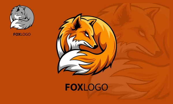 Fox Logo Cartoon Character Professional Fox Logo Template Vector Logo — Stock Vector