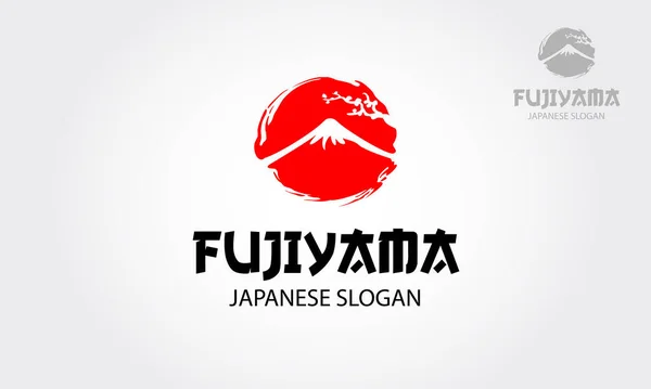 Fujiyama Japanse Vector Logo Template Modern Minimalistisch Logo — Stockvector