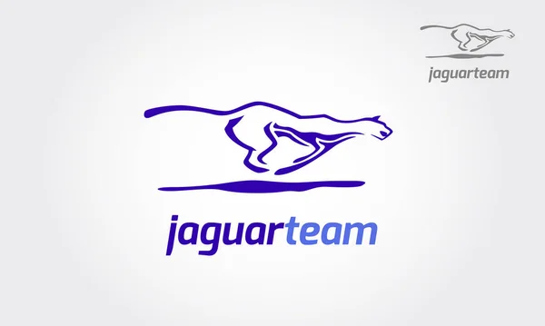 Jaguar Team Vector Logo Illustration Inglés Esta Plantilla Logotipo Vectorial — Vector de stock