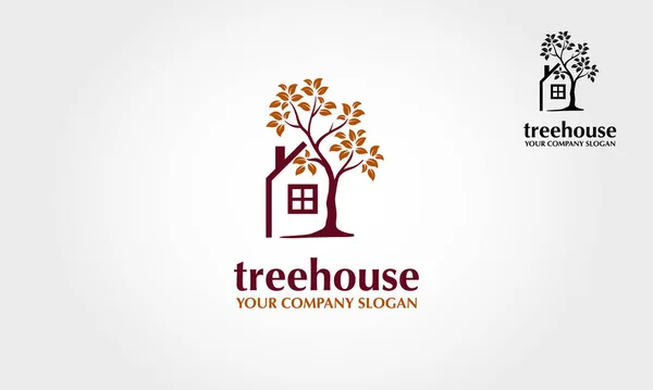 Ağaç Evi Vektör Logosu Şablonu. Bu logo bir mahalleyi, korunmayı, barışı, büyümeyi, bakımı veya kalkınmayla ilgili endişeleri veya doğa, ekolojik ve çevreyle ilgili bazı şeyleri sembolize eder..