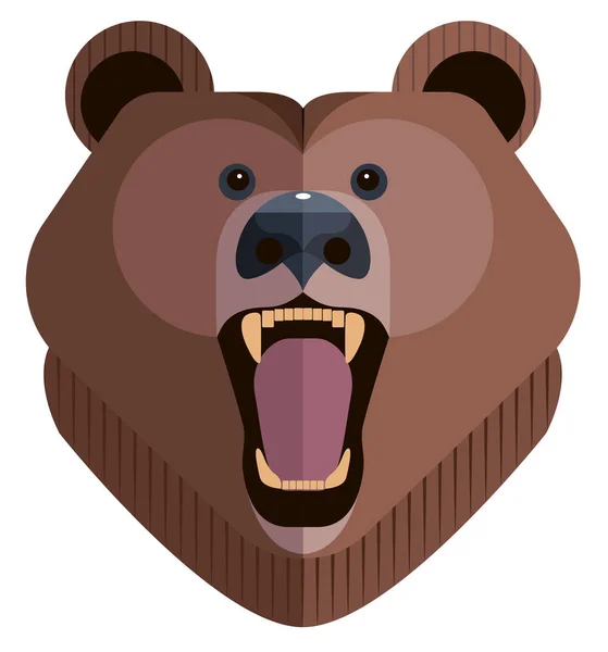 Roaring bear head — Stock Vector