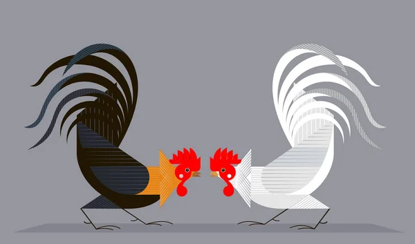 Combat de coq — Image vectorielle