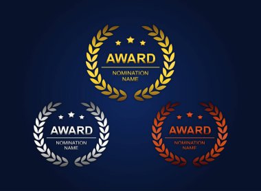 Ödül Logotype Dekorasyonu Laurel Çelenk Tasarımı