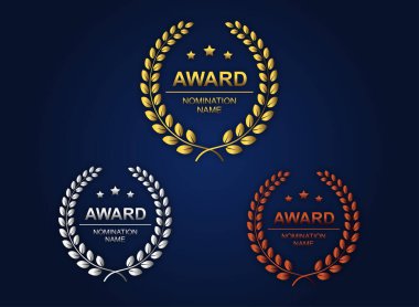 Ödül Logotype Dekorasyonu Laurel Çelenk Tasarımı