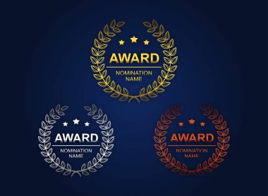 Ödül Logotype Dekorasyonu Laurel Çelenk Tasarımı