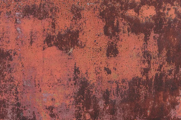 Fundo Textura Metálica Abstrato Velha Superfície Ferrugem Sujeira Cor Vermelha — Fotografia de Stock