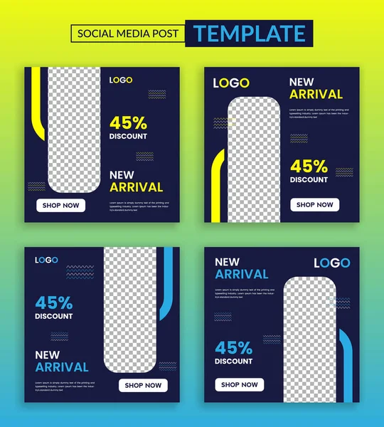 New Arrival Social Media Instagram Post Template Sale Banner Design Stock Illustration