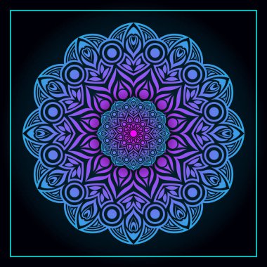 Renkli tasarlanmış lüks mandala arka planı