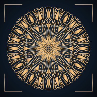 Altın arabesk tarzıyla lüks mandala arka planı