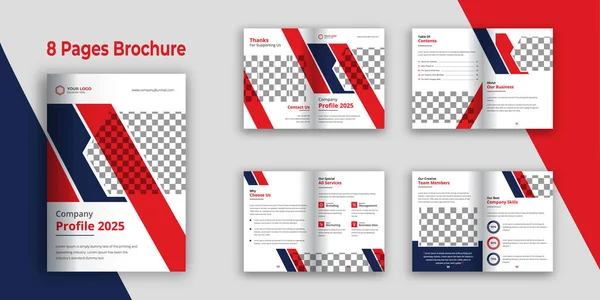 Seiten Unternehmensprofil Broschüre Design — Stockvektor