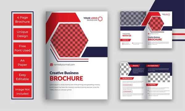 Bifold Brochure Voor Creatief Zakendoen — Stockvector