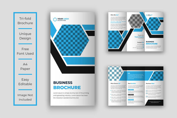 Уникальная брошюра Tri-Fold
