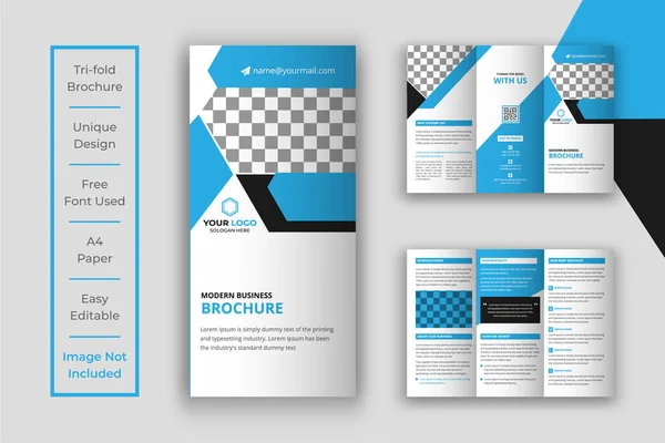 Business Tri Fold Broschüre Vorlage — Stockvektor