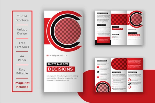 Business Tri Fold Broschüre Design — Stockvektor