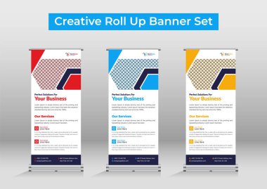 İşletme afiş şablon koleksiyonu ya da ayarla