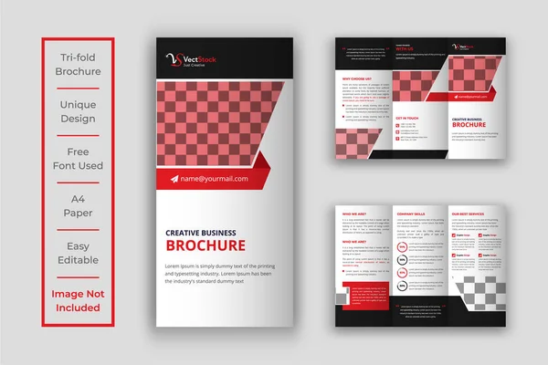 Dreifach Design Von Business Broschüren — Stockvektor